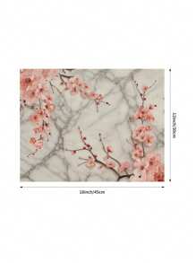 Juego de 1 pieza/4 piezas/6 piezas, Mantel individual de tela/lino de cocina, Mantel individual decorativo simple, Mantel individual con estampado de flores de ciruelo chino, Decoración de habitación para hotel, restaurante, fiesta festiva, Adecuado para decoración de vajilla del hogar durante todo el año