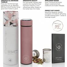 Local Shipping-Teabloom - The ORIGINAL All-Brew Travel Tumbler &  | OPRAH's Favorite | 16oz/480ml Insulated Water Bottle/Tea Flask/Cold Brew Coffee Mug - Rose Gold - View 5