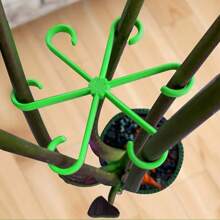 4/8 pièces Attaches de branches d'assistance de jardin, fixateur de vignes, pince de tige de plante, treillis de plante, tiges de support de plante, fixateur de plante verte, support de fixation pliable pour hydroponique de fleurs, pinces de support de plante: Solides pinces de tige pour plantes grimpantes - Matériau en plastique