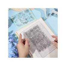 Sello de silicona transparente con fondo de vida marina y animales oceánicos, para manualidades de scrapbooking, álbumes de fotos, tarjetas decorativas y decoración del hogar, de 6.3x4.33 pulgadas