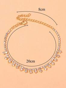 STONEFANS Tobillera de gota de agua de moda con cadena de pie de para mujeres, joyería de tobillo de para sandalias de playa de verano