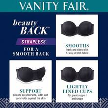 New  Women's Beauty Back Oothing Strapls Bra, 4-Way Stretch Fabric, Lightly Lined Cs  To H - 午夜黑 34C - 查看 5