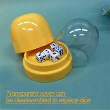 1pc Gambling Cheating-Proof Dice Cup With Transparent Cover, Entertainment Gaming Dice Cup