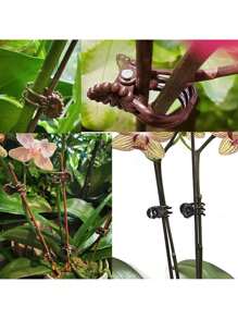100pcs Garden Plant Clips Plastic Support Orchid Stem Clip For Vine Vegetables Flower Tied Bundle Branch Clamping Garden Tool
