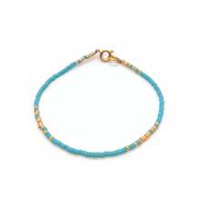 Ins Style European And American Vintage Fashion Blue Purple Beads Woven Handmade Fine String Bracelet For Women/Girls