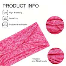 1 Stück Damen rutschfestes Fitness Stirnband, Sporthaartuch - Bunte gestrickte Stoffe, feuchtigkeitsableitend, elastisches Stirnband geeignet für Fitness, Yoga, Reise Mode Haraccessoires
