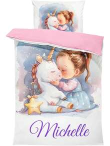 2pcs Set Customized Personalized Children Bedding, Children & Adult Bedding, With Name, With Zipper, Suitable For Children Bed - Multicolor - View 6