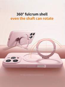 CTEGLODRIX New Luxury Design Magnetic Shockproof Stand Phone Case Compatible With Iphone 13 14 15 16 17 Pro Max With 360° Rotating Stand Camera Lens Protection + Wireless Charging Soft Cover
