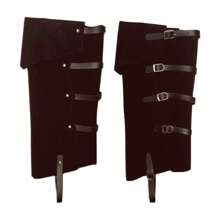 1 pereche de huse pentru cizme medievale din piele, stil Steampunk, pentru Halloween