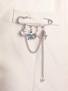 1pc Multi-Functional Brooch Pin, Turtle, Shell, Sea Star, Jellyfish, Hat, Cactus, High Heel Design, Fashionable Clothing Accessory