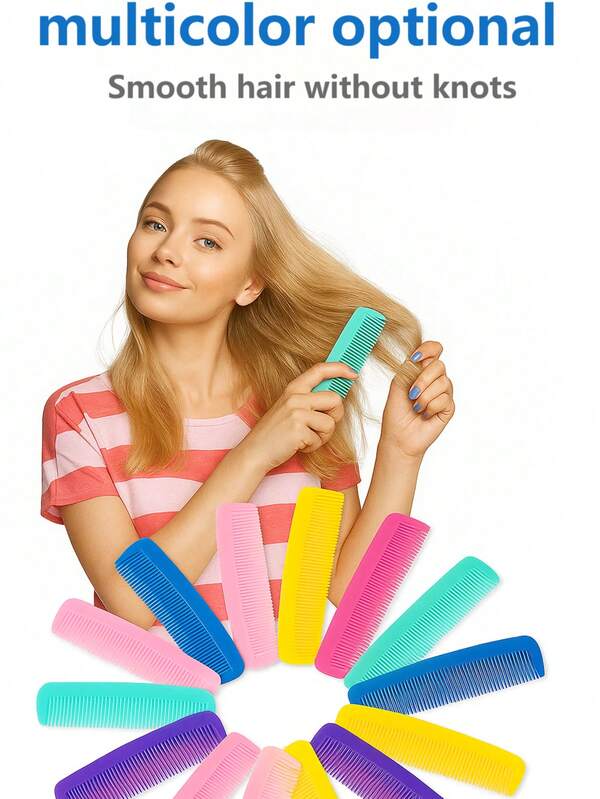 1/12pcs Hairdressing Hair Comb Hair Empty Bottle Anti-Static Hair Comb Stainless Steel Mirror Purse Woman Curly Hair Comb Mini Comb Fine Teeth Haberdashery