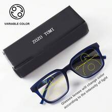 多焦点、变色、防蓝光高清老花镜，各种距离视野清晰，适合各种脸型，时尚眼镜