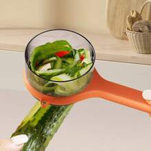 1pc Multi-Functional Peeler With Storage Function, Creative Potato Peeler With Anti-Splash Design