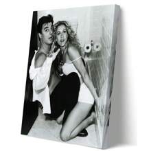 1pc,Kelly And Mr. BigWall Art,ModernleposterPrinting Canvas Painting, ,Home Decor,Room Decoration Stuff,Gift Ideas,Suitable For Decorative Painting Inbar,Hotel,Bedroom,Living Room19.7*27.6 Inch, Frameless Gifts Birthday Graduation