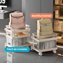 Estante Organizador 3 Niveles Con Ruedas Multifuncional - Blanco - Ver 4
