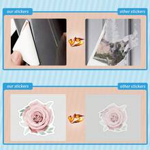 120PCS Coquette Stickers Vinyl Aesthetics Stickers For Scrapbooking, Diary, Laptop, Bumper, Skateboard, Water Bottle, Computer, Phone, Cartoon, Hard Hat, Car Stickers And Decals - Multicolor - View 5