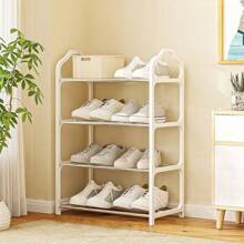 1pc 4 Tier Shoe Rack Organizer - Free-Standing Shoe Storage Cabinet For Closet, Front Door Entrance, And Entryway - Easy To Install And Space Saving