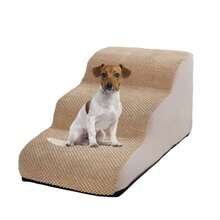1pc Pet Ladder For Small/Medium Dogs & Cats, Suitable For Bed/Sofa, Removable & Washable - Apricot - View 9