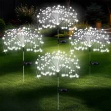 1 pezzo Luce solare da giardino da esterno, impermeabile, adatta per giardino, matrimonio, festa, prato, festival musicale, decorazione per vacanza, bianco/bianco caldo/colorato