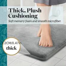1pc Coral Fleece Bath Rug Non Slip Back Machine Washable Low Pile Flat Woven Oblong Shape Soft Comfort Bathroom Mat With Excellent Absorbency Suitable For Family Living Room Kitchen Bedroom Farmhouse Kitchen Spring Summer Autumn Winter Mat Father's Day Mother's Day Gift Halloween Christmas