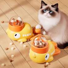 Duck Dog Treat Dispenser,Slow Anti-Gulping Cat Food Feeder Puzzle Interactive Feeder, 2-In-1 Dog Brain Training Stimulation Feeding Dispenser For Small & Medium Pet (Yellow*1) - 黃色*1 - 查看 2