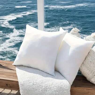 2/4/6 件柔软经典风格轻质可机洗豪华抱枕套套装，纯色光滑现代隐形拉链开合高档枕套，适用于沙发客厅卧室装饰垫，圣诞礼物，4 种尺寸，（无枕芯）