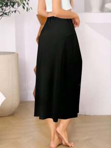 Women's Elegant Slip Skirt, Comfortable Smooth Fabric Lining, Suitable For Underskirt Under Dresses