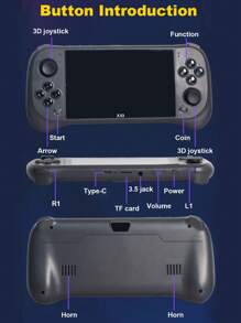 1pc Multi-Functional Game Handheld Built-In 7000 Retro Single-Player Games 10 Emulators GBA/FC Comes With A Large 5.1-Inch IPS HD Screen Support Connecting TV PSP Horizontal Arcade Adult Handheld Handheld Game Console Support Game Archive E-Book Recording Picture Music Video Gift For Husband Boyfriend Holiday Or Birthday Gift