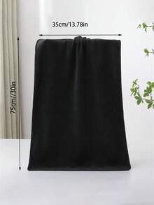 1 件黑色超细纤维厚毛巾 - 轻质吸水涤纶混纺，现代矩形手巾，适用于浴室、水疗中心、酒店、沙龙、简约设计、光滑质地、学校、返校、旅行、旅行必需品、家居必需品、毛巾、皮肤护理 - 彩色 - 查看 4