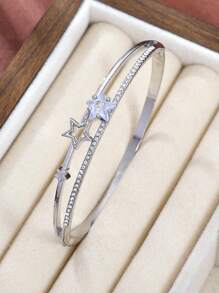 Shinny Star Rhinestone Bracelet For Girl Popular Gift Part Casual Accessory