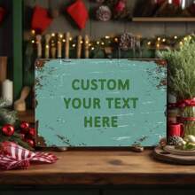 1pc Customized Name Or Text Metal Sign, Personalized Vintage Metal Sign Text Logo For Country And Outdoor Commercial Use