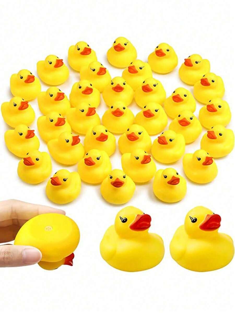 100/50/30/10 只黄色橡皮鸭，吱吱叫的小黄鸭，礼品店和珍珠奶茶店赠品，会说话的橡皮鸭，泳池和浴室，商店装饰 - 夏威夷派对装饰，泳池派对生日派对与泳池装饰，家居装饰小雕像 - 彩色 - 查看 1