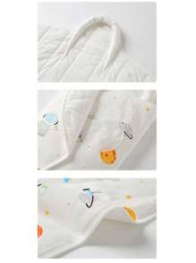 1 buc. Pătură de bumbac, potrivită pentru bebeluși cu vârsta de 0-2 luni, dublu strat din bumbac pur, primăvară/toamnă/iarnă, sac de dormit anti-vânt pentru nou-născuți, ușoară