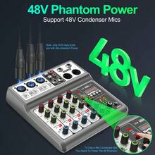 Aveek 5-Channel  – Bluetooth Streaming, USB Recording & Studio Effects For Live Sound & Podcasting - 黑色 - 查看 5