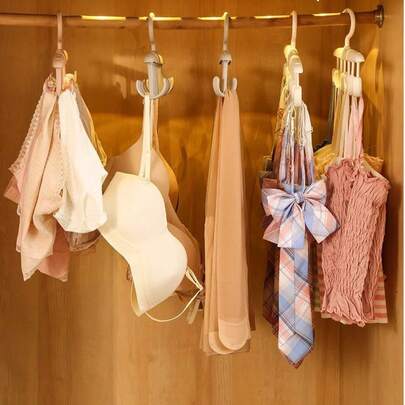 1/6 Pcs, Multi-Functional Bra Hanger For Closet Organizer, Tank Top Hanger, Bra Organizer With Multiple Hooks, Clothes Hanger Household Space Saving, 360°Rotating Closet Organizers And Storage, Hooked Coat Hanger, Back To School Supplies