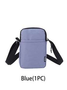 多种颜色可选拉链斜挎包：适合日常休闲使用的简约纯色手机包、个性化尼龙斜挎手机包、女士旅行单肩包、万圣节、圣诞节和感恩节的完美节日礼物 - 彩色 - 查看 11