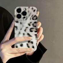Snow Leopard Fur Print Element-Design Phone Case, Suitable For IPhone Models 16, 15, 14 Pro Max, 13, 12, 11, XR, XS Plus Phone Cases, Made Of TPU Silicone Material, Providing Shock And Drop Protection, With Drop Protection Function, And Has A Very Good Hand Feel. It Is The Most Suitable Gift For Family, Friends, And Loved Ones. - White - View 2