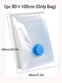 5pcs Convenient Vacuum Bag With 1pc Suction Pump For Home Organizer Quilts Clothes Vacuum Storage Sack Waterproof Compression Travel Saving Space Air Bags - Clear - View 15