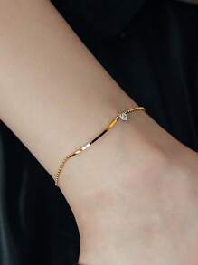 1 pieza Cadena para el pie de mujer con estilo de playa brillante y sexy, apta para vacaciones y viajes
