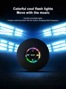 Altavoz Bluetooth impermeable para baño con iluminación LED y ventosa grande, altavoz Bluetooth portátil impermeable