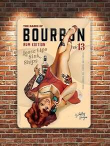 1 pieza Elige tu veneno Letrero de arte vintage de Pin-up - Decoración de pared retro, letrero de metal duradero, regalo perfecto para mamá, papá, amigos, decoración de bar y salón en el hogar - Multicolor - Ver 16