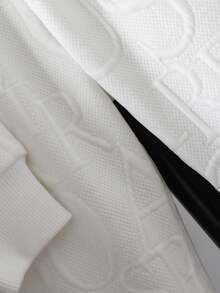 2pcs/Set Casual Letter Embossed Crewneck Knitted Pullover Sweatshirt And Pants Set, Suitable For Daily And Outdoor Wear, For 4-7 Years Old Boys In Autumn/Winter - White - View 8