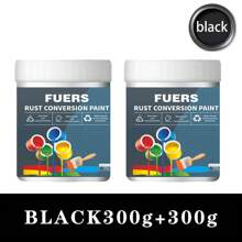 Metal Anti-Rust Paint & Rust Conversion Paint Combo Set, Suitable For Indoor & Outdoor Metal And Rust-Affected Surfaces, Waterproof, UV-Resistant, Quick-Drying, For Covering & Repairing Rust On Metals, Multiple Colors, Safe & , Odorless, Available In 180g/300g/500g Sizes