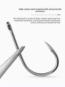 NYAYEO 600pcs Fishing Hooks Set High Carbon Steel Barbed FishHooks For Saltwater Freshwater Fishing Tackle - Black - View 6