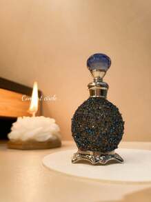 1pc 15ml Essential Oil Perfume Bottle, Reusable High-End Aromatherapy Bottle, Crystal Bottle, Small Capacity Fillable Aromatherapy Bottle, Holiday Travel Essential Oil Dispenser Bottle, Travel Size Aromatherapy Container, With Glass Dropper, Retro Dubai Style Bottle, Women's Gift, Valentine's Day Gift, Travel, Valentine's Day (No Perfume, Only Empty Bottle)