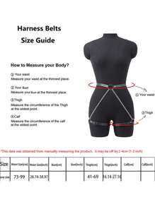 Sexy Women's Leather Spaghetti Strap Gothic Suspender Garter Thigh Leg Band Fetish Belt, Party Costume Accessories