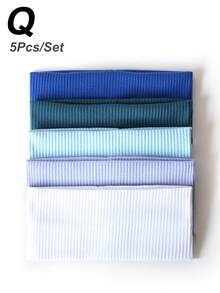 5条条纹和纯色弹力发带，百搭休闲头饰，时尚发饰，经典发带，秋冬度假装扮女士优雅围巾，女士头巾，柔软头巾