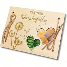 Emballage de cadeau d'argent en bois avec motif de pissenlit, comprend une ficelle. Emballage créatif de cadeau d'argent, convient pour les festivals, les anniversaires, les mariages, les cadeaux de mariée, la rentrée scolaire.