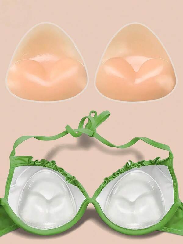 Transparent Invisible Thickened Silicone Bra Inserts For Bikini – Waterproof, Sweatproof, Push-Up Pads For Small Breasts To Enhance Fullness