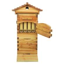 Mini Auto Flow Wood Bee Hive Beehives + 10 X Bee Frames + 6 X Bee Wax Foundation - 棕色 - 查看 9